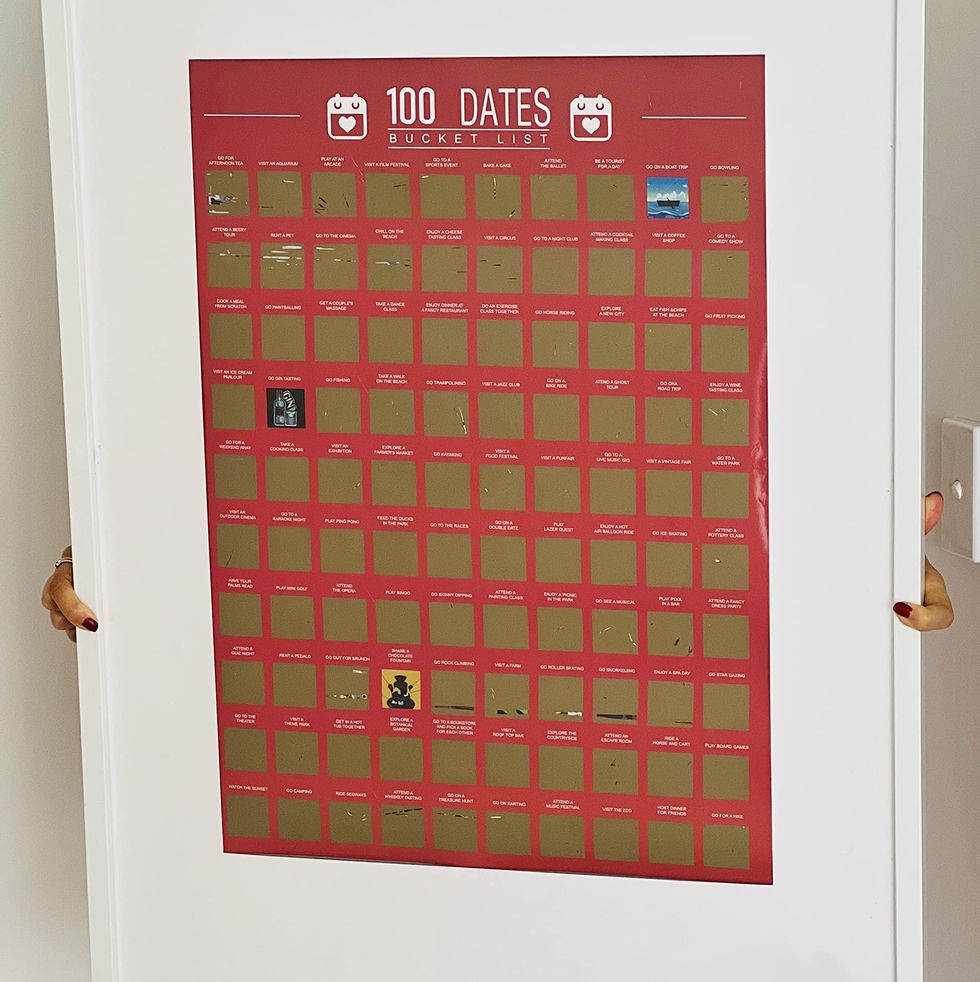 100 Date Ideas Scratch Off Poster