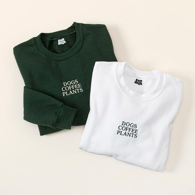 Dogs, Coffee & Plants Sweatshirt