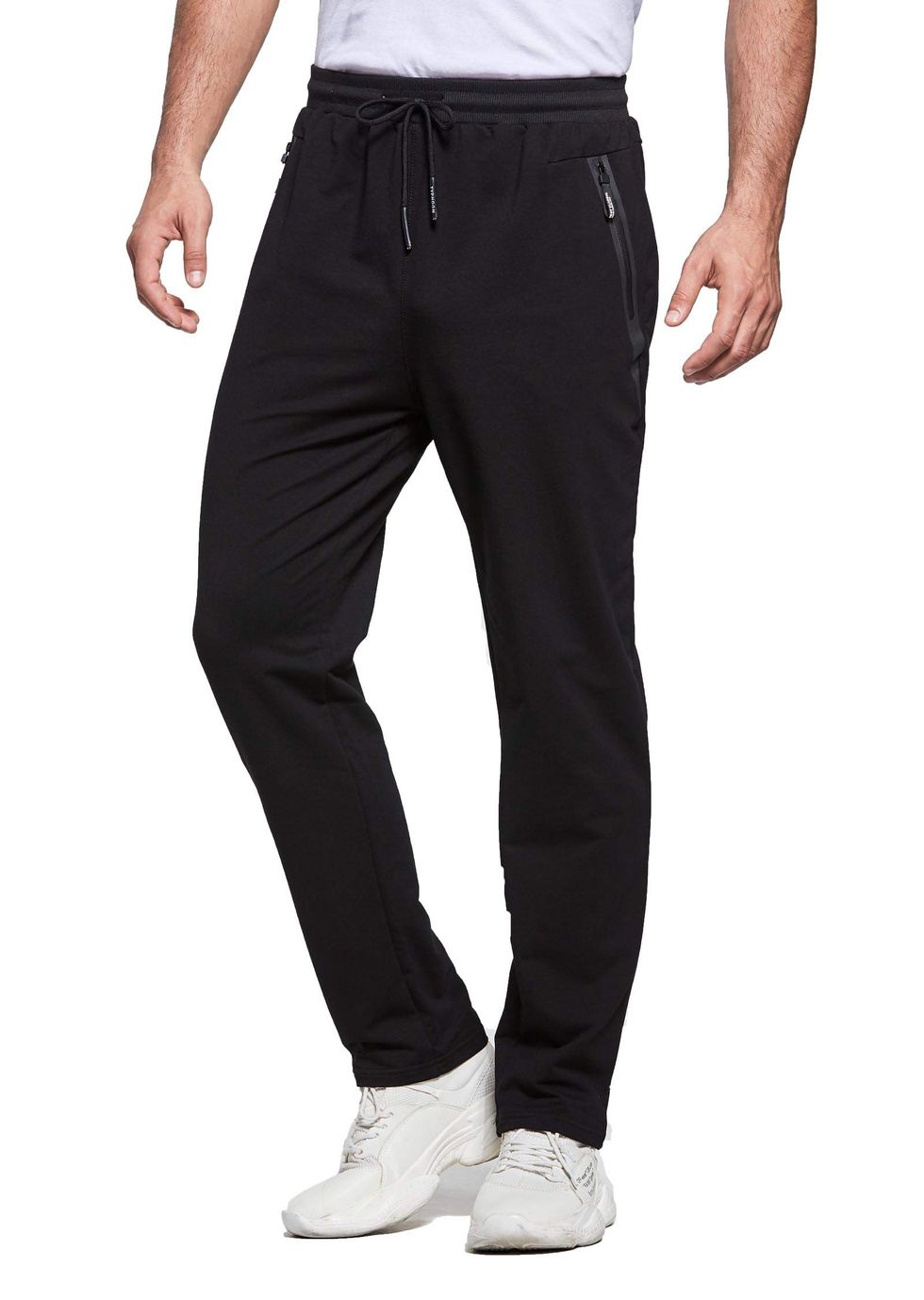 Tansozer - Pantalones de chándal para hombre con bolsillos con cremallera :  : Moda