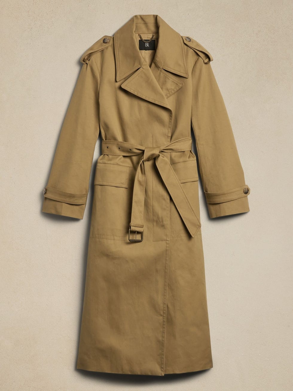 Woven Trench Duster Coat