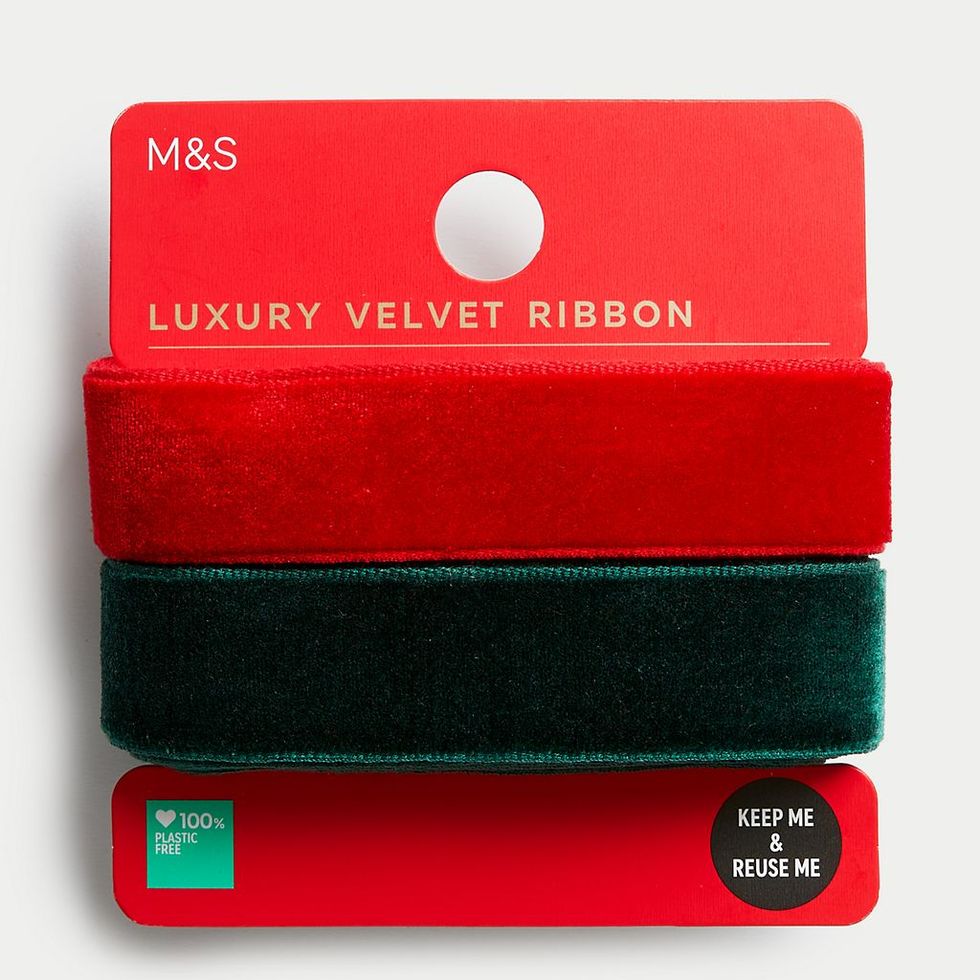 Christmas Luxury Velvet Ribbon Pack - Red & Green