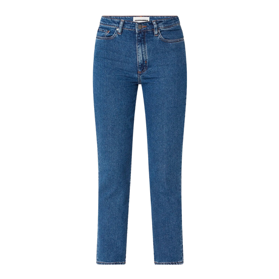 ARMEDANGELS high waist slim fit cropped jeans van biologisch katoen