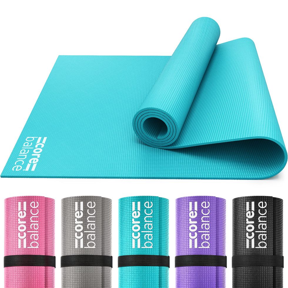 Yoga mat with strap