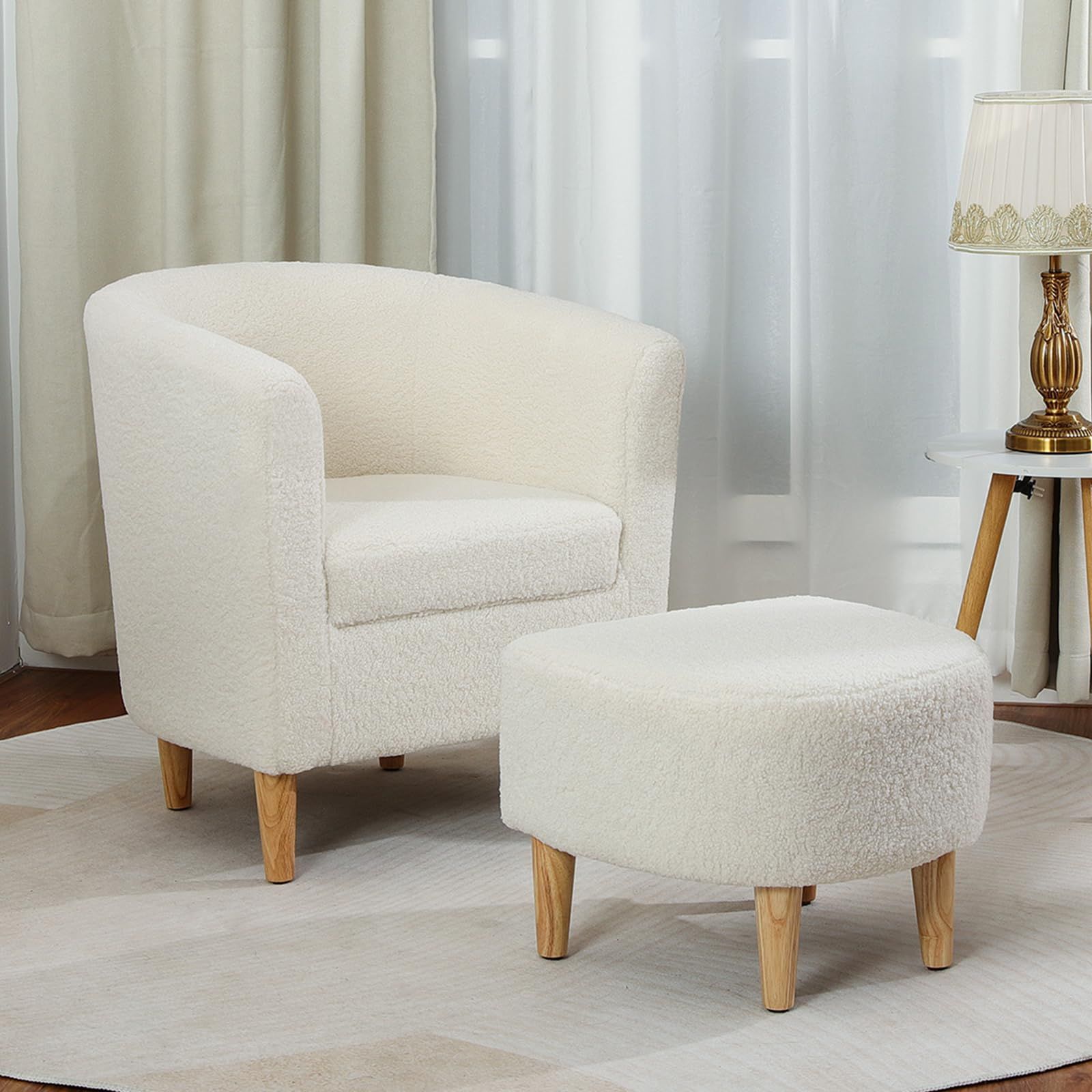 Chairs with best sale ottomans on sale