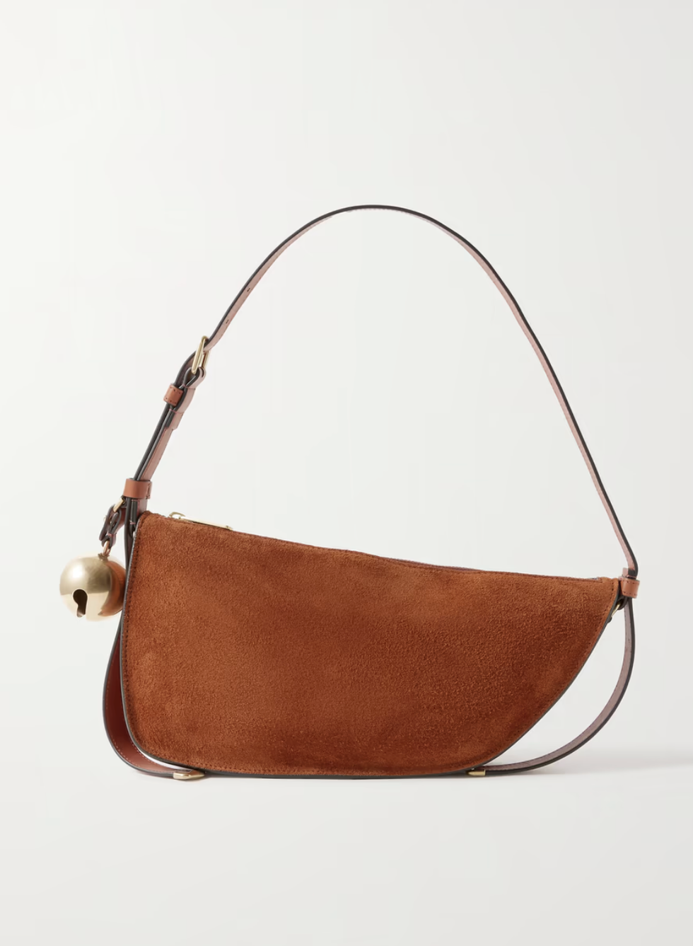 BURBERRY Small embellished suede shoulder bag
