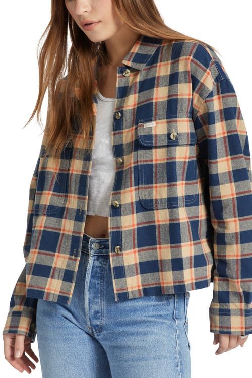 Bowery Plaid Cotton Flannel Button-Up Shirt 