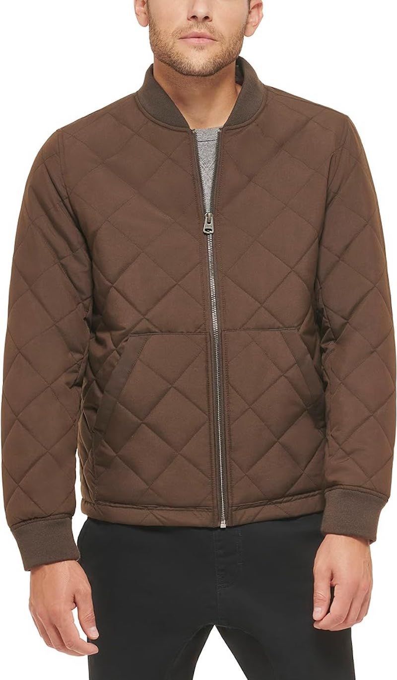 Quilted Open Bottom Bomber Jacket