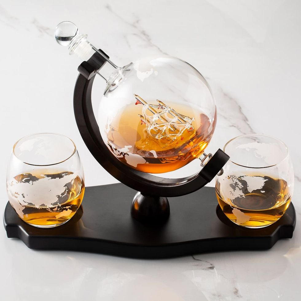Whiskey Globe Decanter Set 