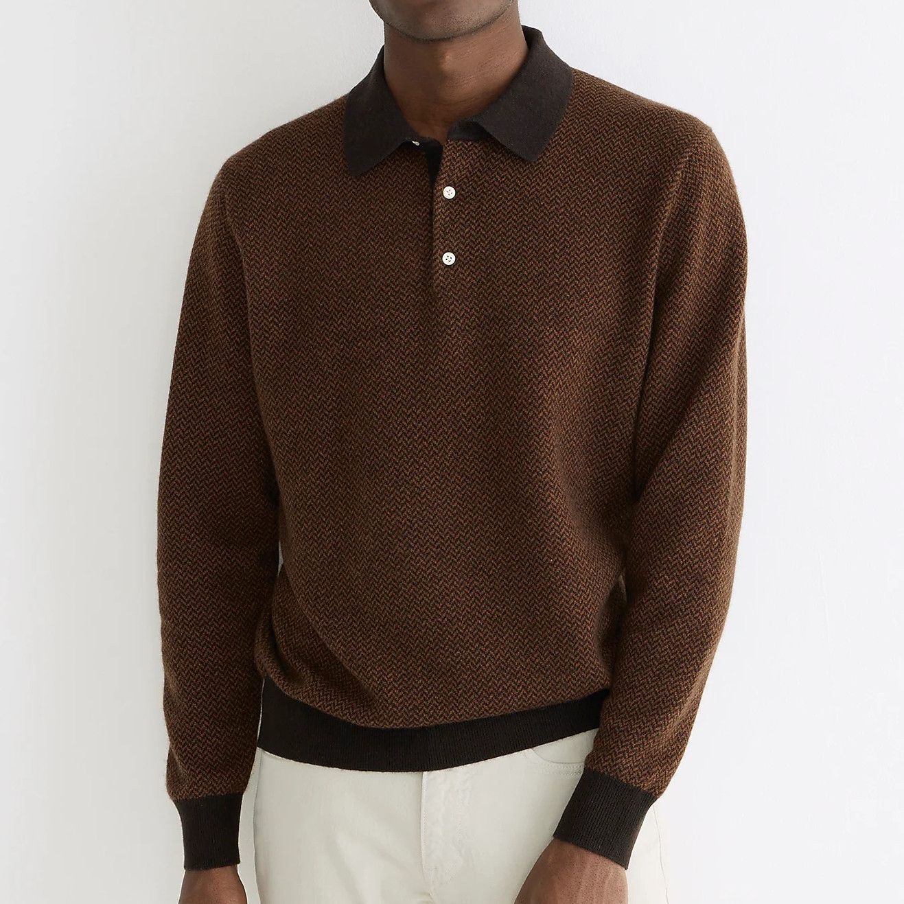 Long sleeve collared online sweater