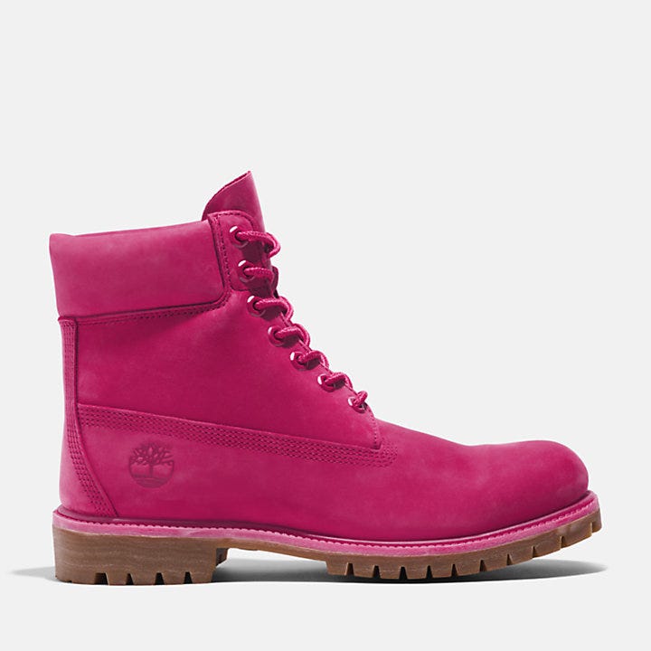 Timberland® 50th Edition Premium 6-Inch Waterproof Boot for Men in Dark Pink