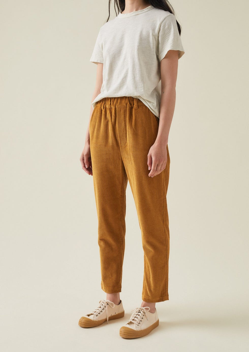 Cord pull on trousers