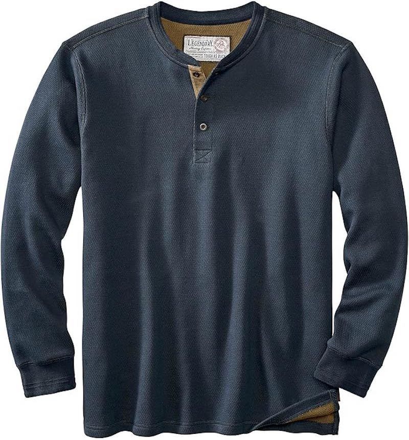 Mens henley hotsell thermal long sleeve