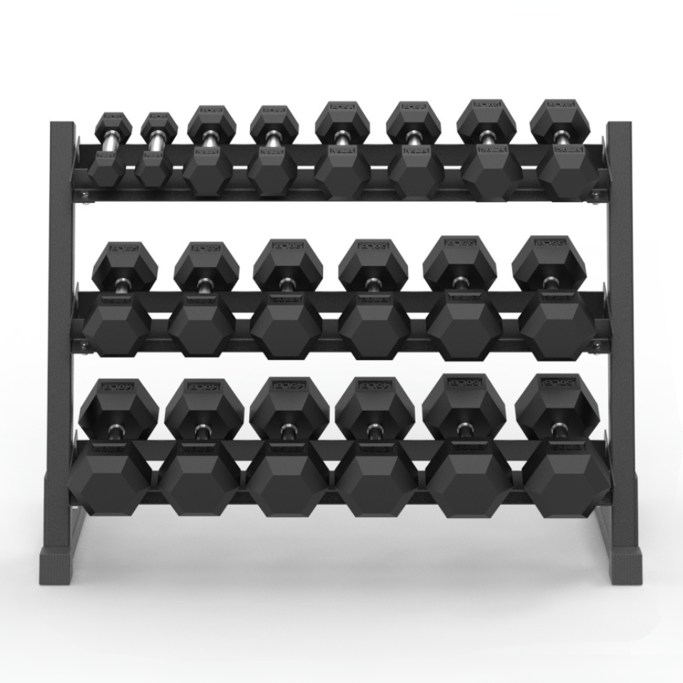 5-50 Lb. Dumbbell Sets with Rack