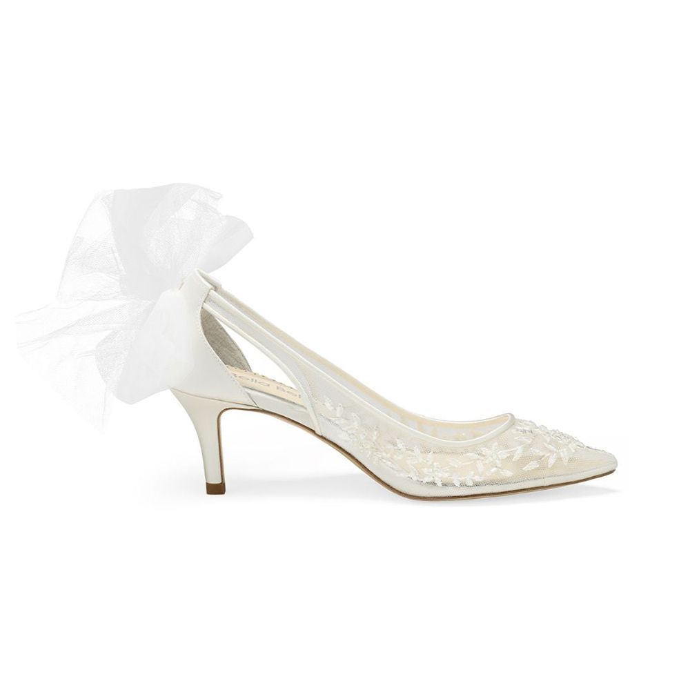 su.cheny Lace white ivory crystal flats low high heel wedge Wedding Bridal  shoes | eBay