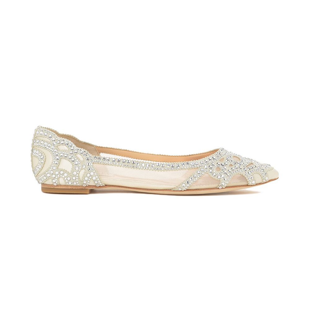 Badgley mischka flat bridal 2025 shoes