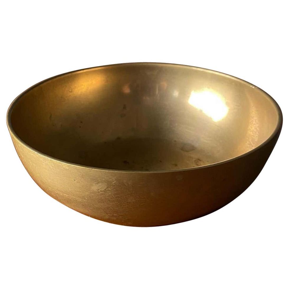 Vintage Copper Mixing Bowl, elsie green