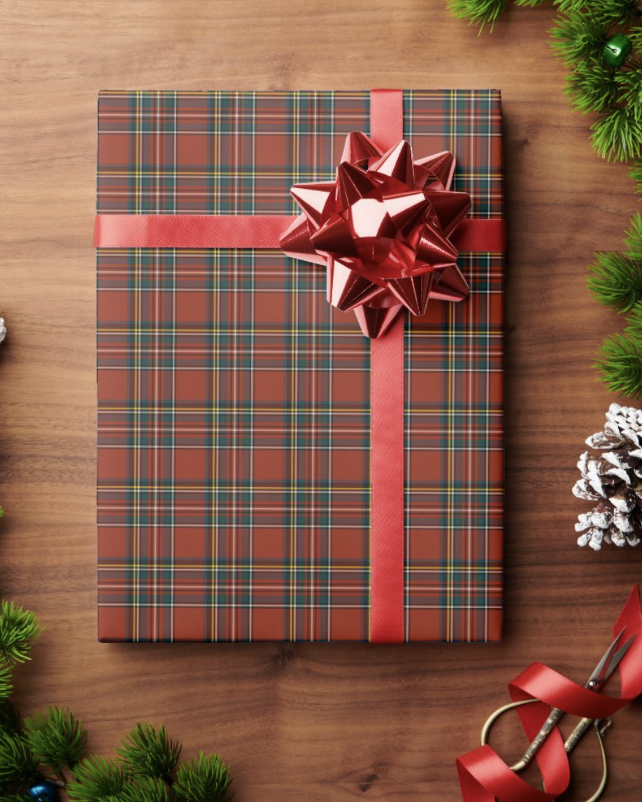 Christmas Wrapping Paper - Holiday Plaid, Red Plaid, Tartan Plaid, Holiday  Tartan, Christmas Tartan, Holiday Gift Wrap, Christmas