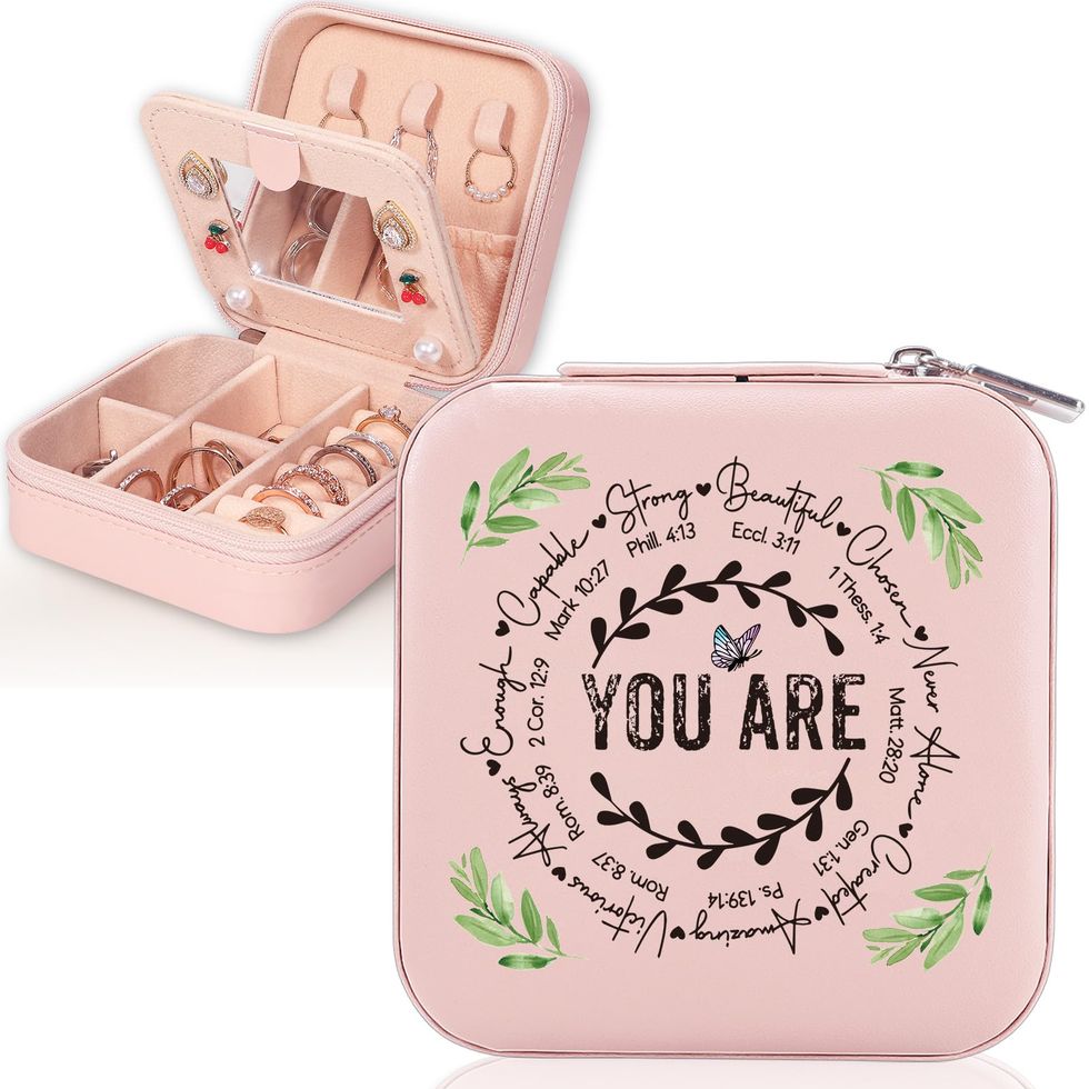 Home Decor Clearance Travel Jewelry Case for Women Girls, Small Travel Jewelry Case Mini Jewelry Travel Case for Girls Jewelry Box Travel Gifts