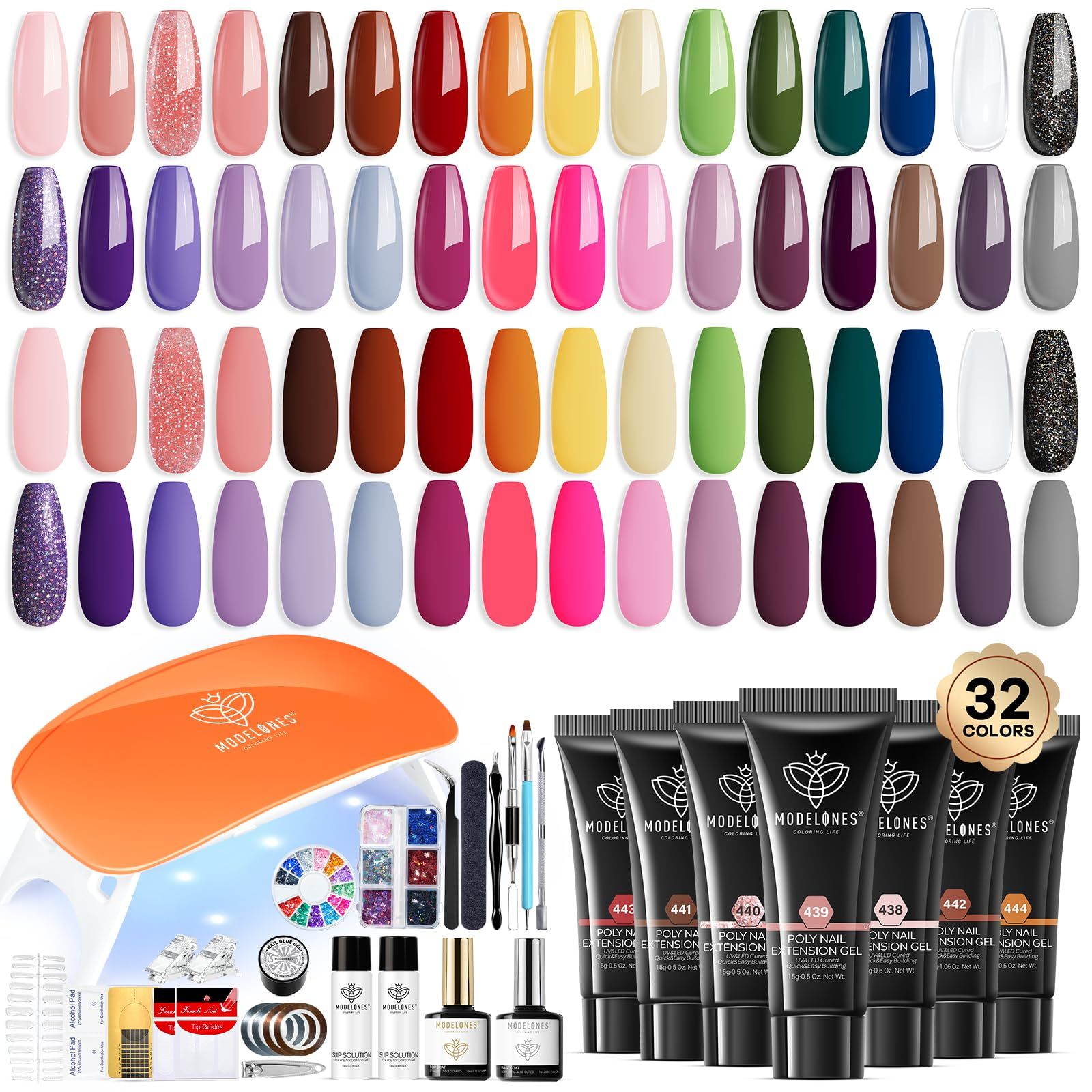 Buy Poly Nail Gel Kit Ohuhu: 18 Colors Nail Gel Kit - Enhancement Builder  with 4 Temperature Color Changing Extension - 10 Regular Color and 4  Glitter Color - Poly Nail Kit Gifts for Her Online at desertcartINDIA