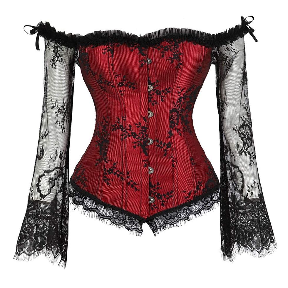 Buy Hailey Bieber's Red Lace Halloween Corset on  for $28!