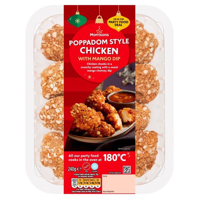 Morrisons Poppadom Chicken Chunks And Mango Dip 240g