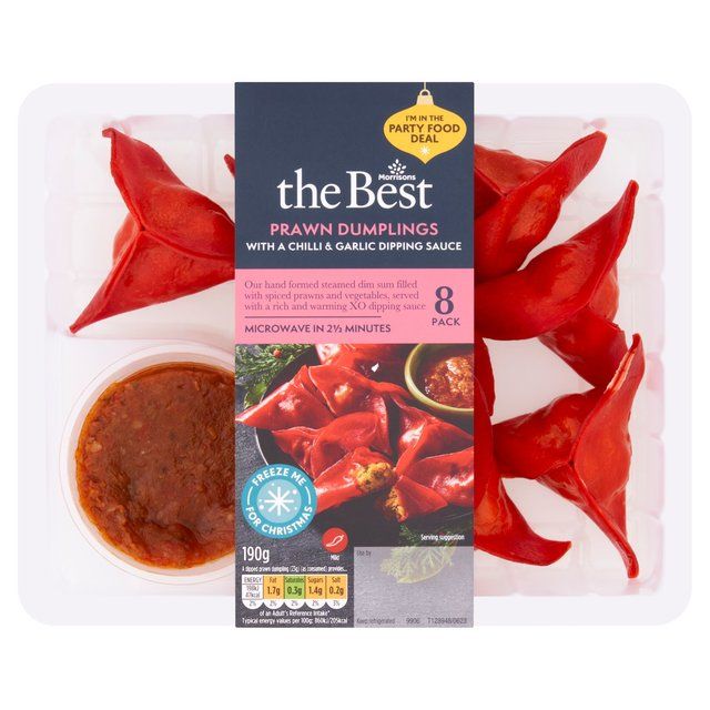 Morrisons The Best Prawn Dumplings with a Chilli & Garlic Dipping Sauce﻿ 190g