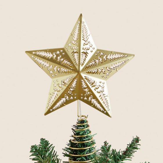 M&S Gold Light Up Star Tree Topper