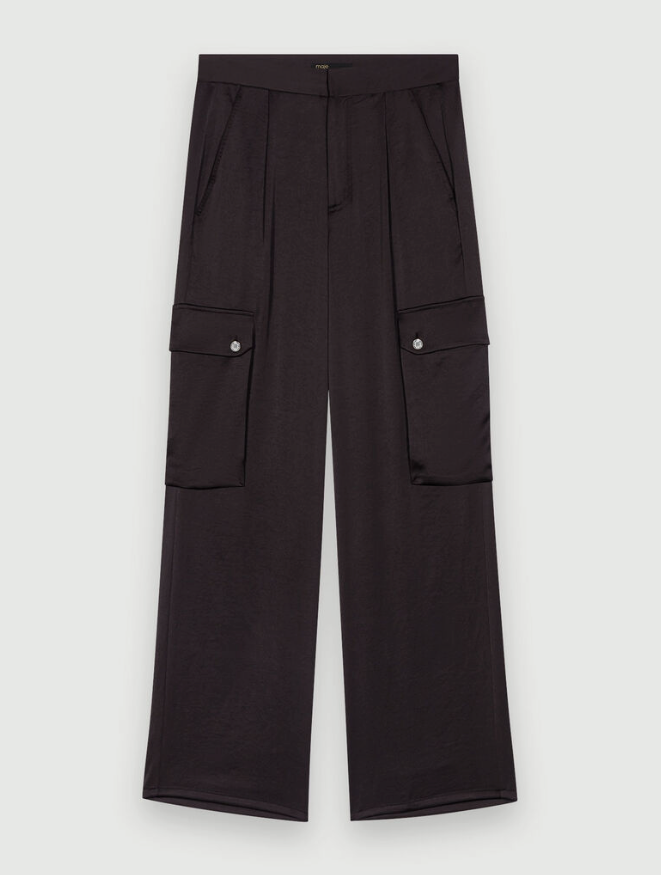 Satiny Cargo Trousers