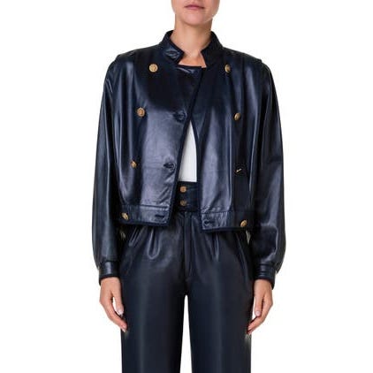Marissa Double Breasted Leather Jacket Marissa Double Breasted Leather Jacket