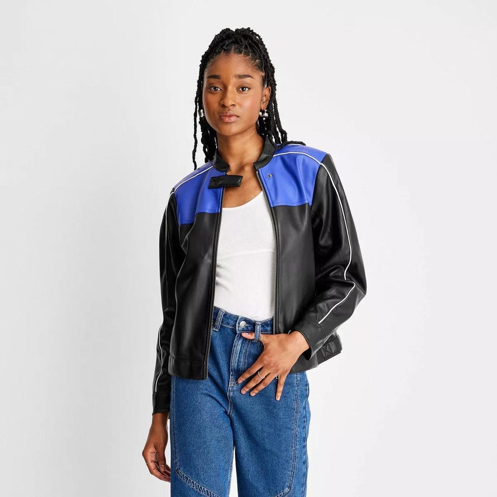 Long Sleeve Faux Leather Jacket - Future Collective™ with Reese Blutstein Long Sleeve Faux Leather Jacket - Future Collective™ with Reese Blutstein