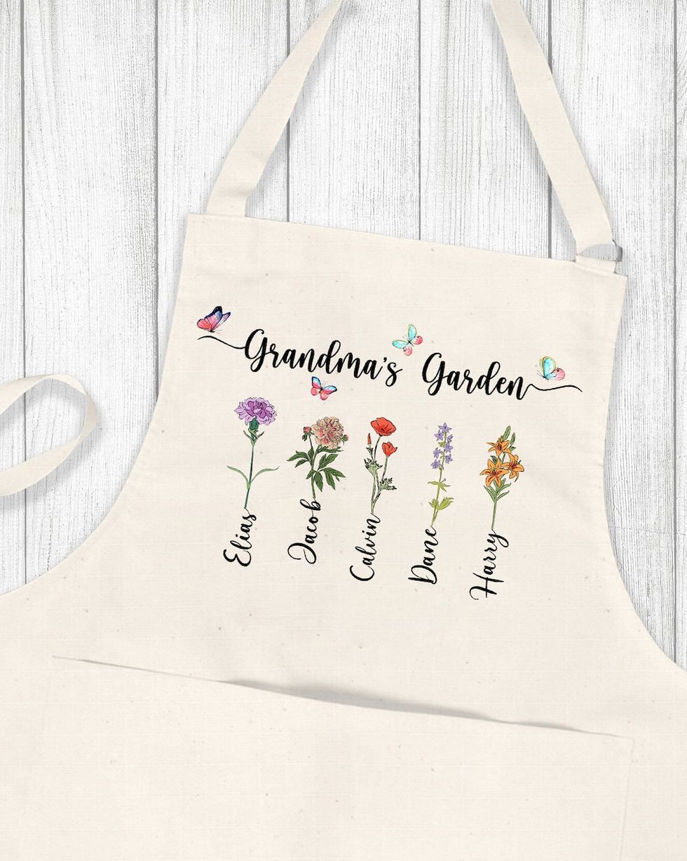 Personalized Grandma's Garden Apron