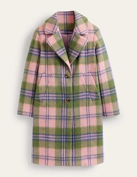 Colourful Checks: Boden Relaxed-Fit Checked Coat