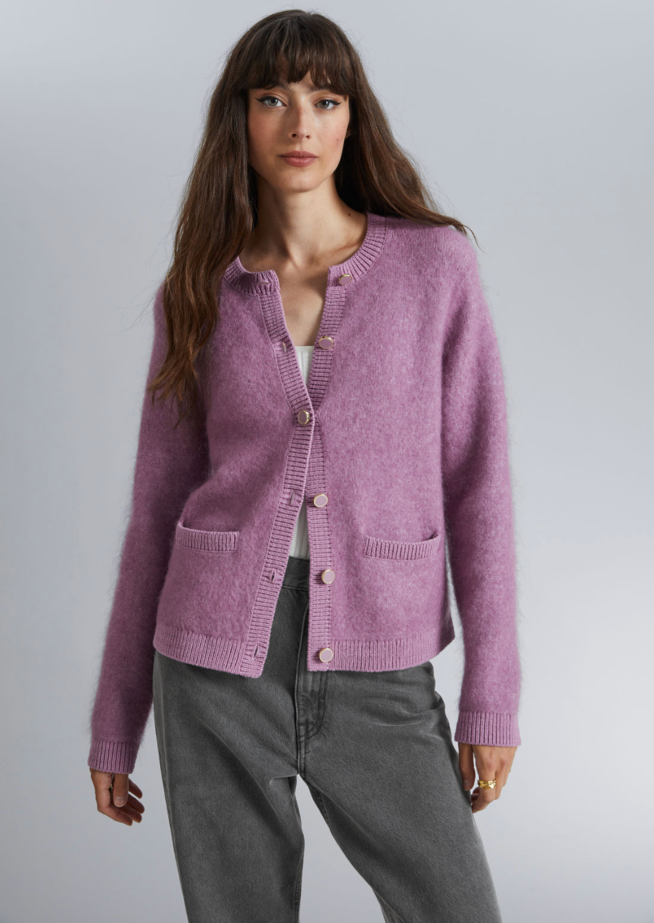 Mohair Cardigan: Fuzzy Knit Cardigan