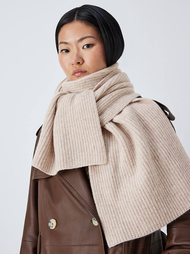 Scarf Spotlight: Cashmere Ribbed Scarf, Neutral