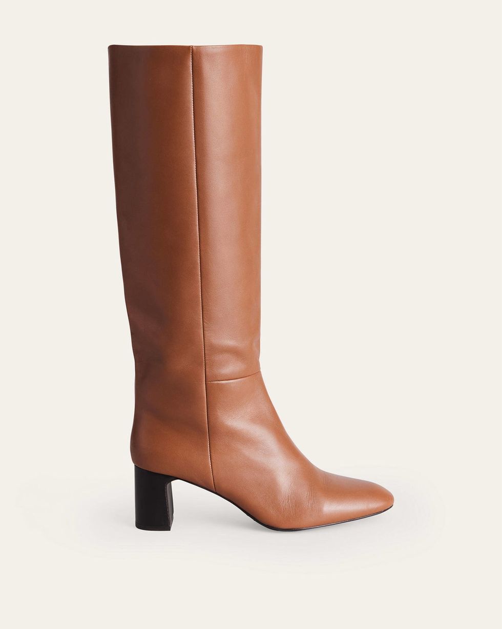 Erica Knee High Leather Boots - Tan Leather, £230