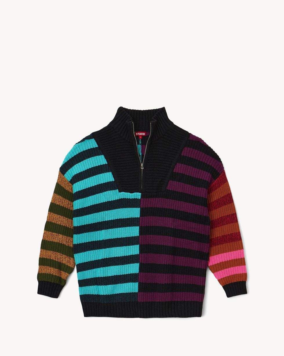 Mosaic Striped Hampton Sweater