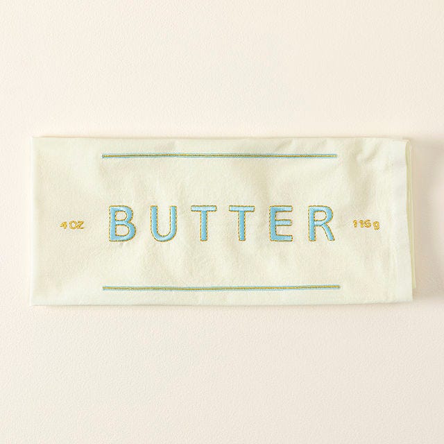 Butter Lover Embroidered Tea Towel