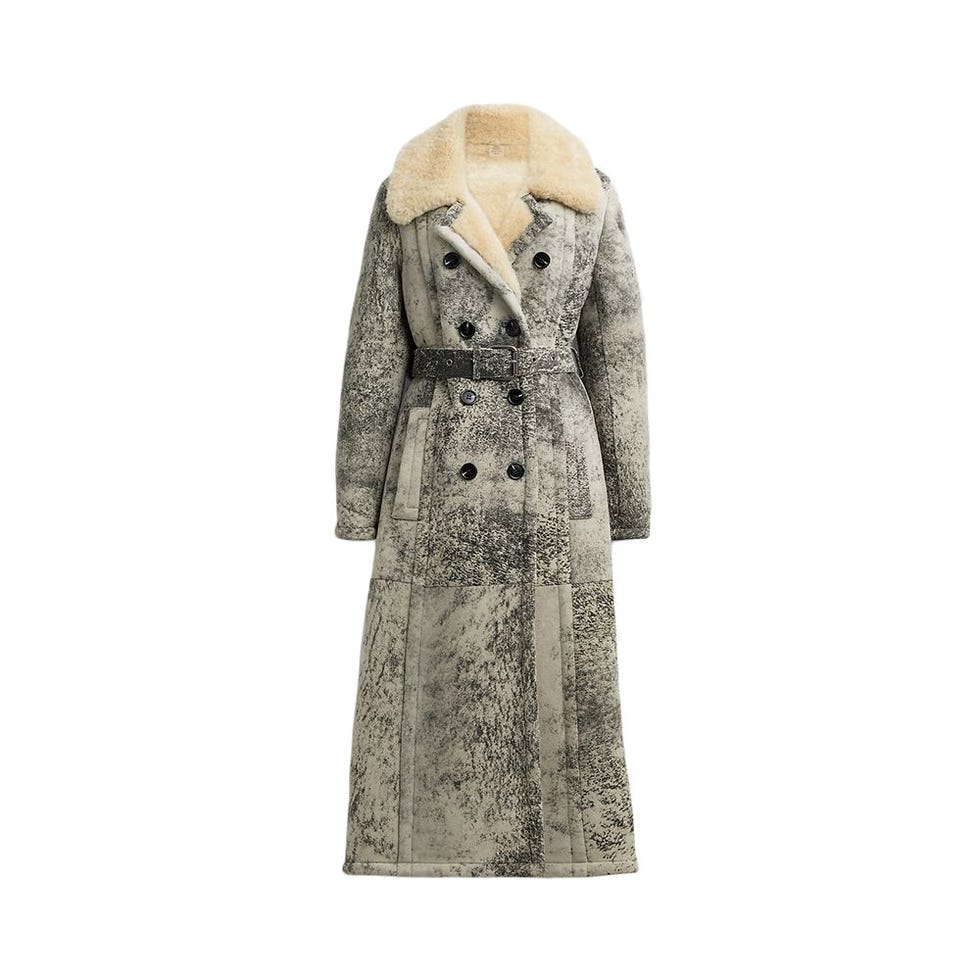 Long Shearling Trench