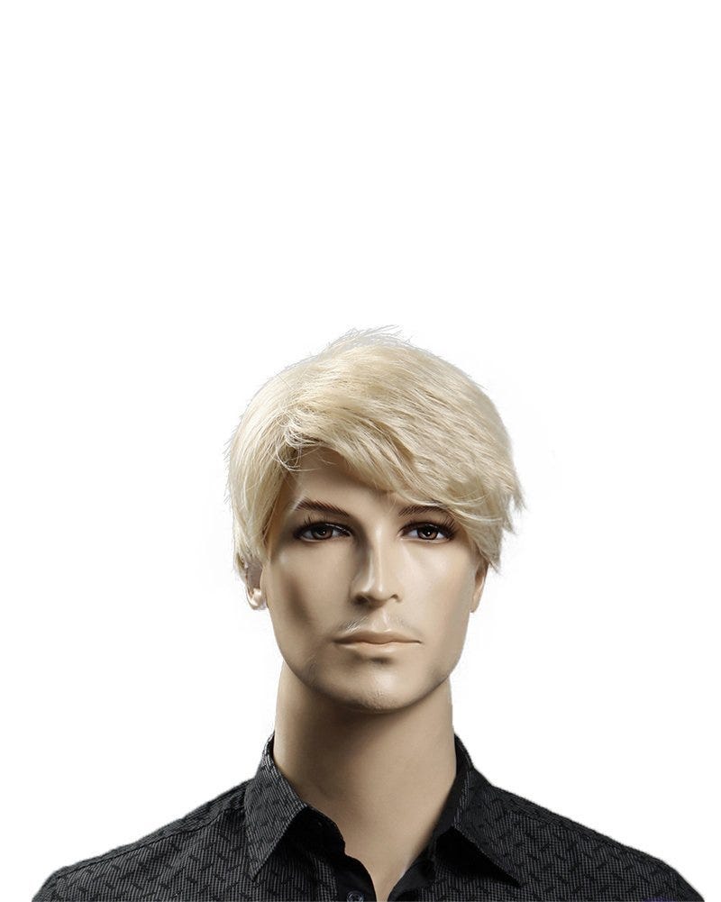 Short Straight Blonde Wig 