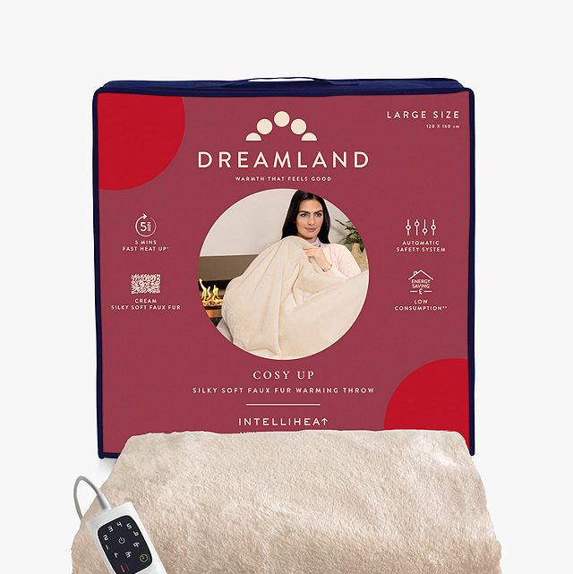 Dreamland Cosy Up Silk Soft Faux Fur Warming Electric Throw