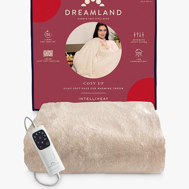 Dreamland Cosy Up Silk Soft Faux Fur Warming Electric Throw