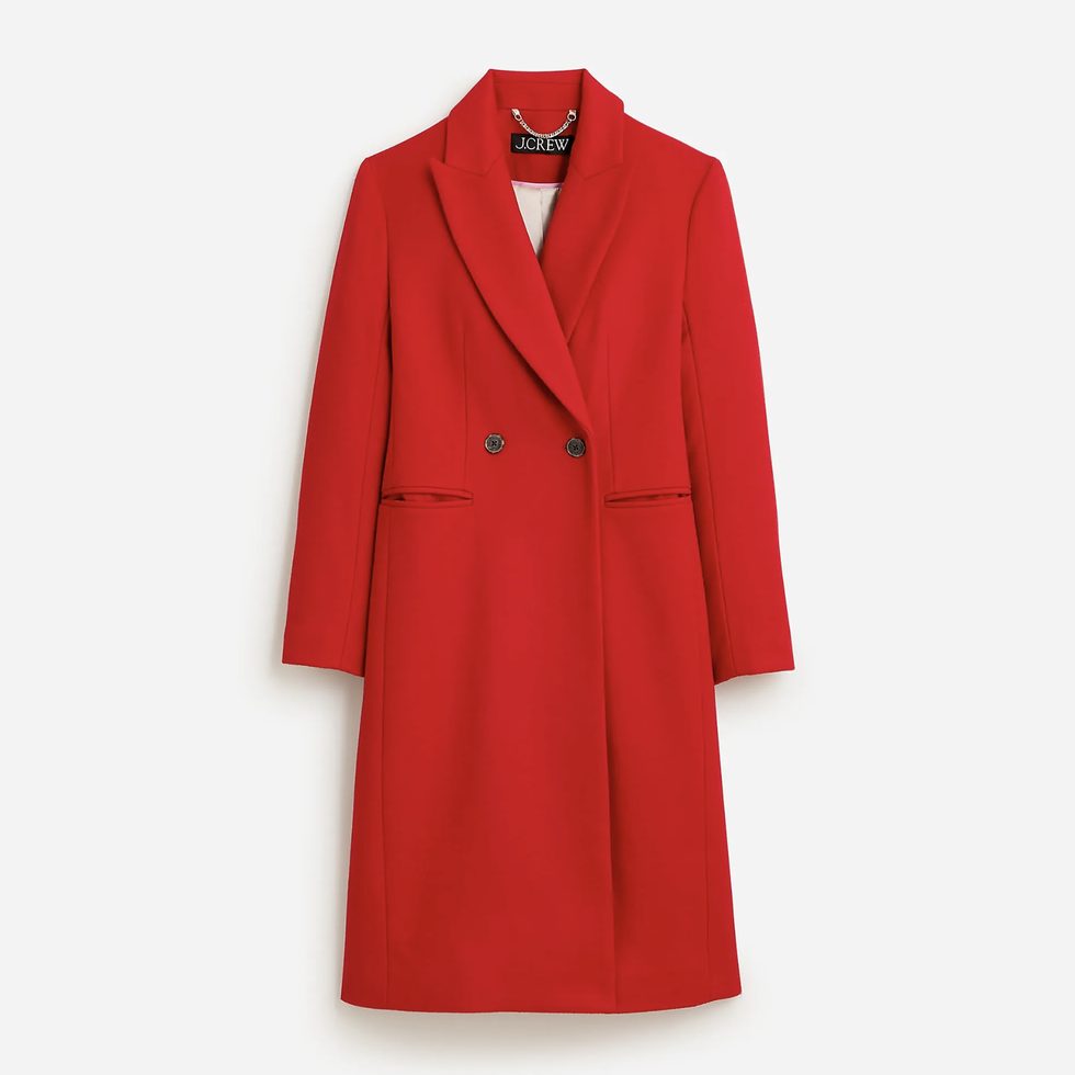  PENER women red charming wool jacket Long Trench Coat Woolen  coat : Clothing, Shoes & Jewelry