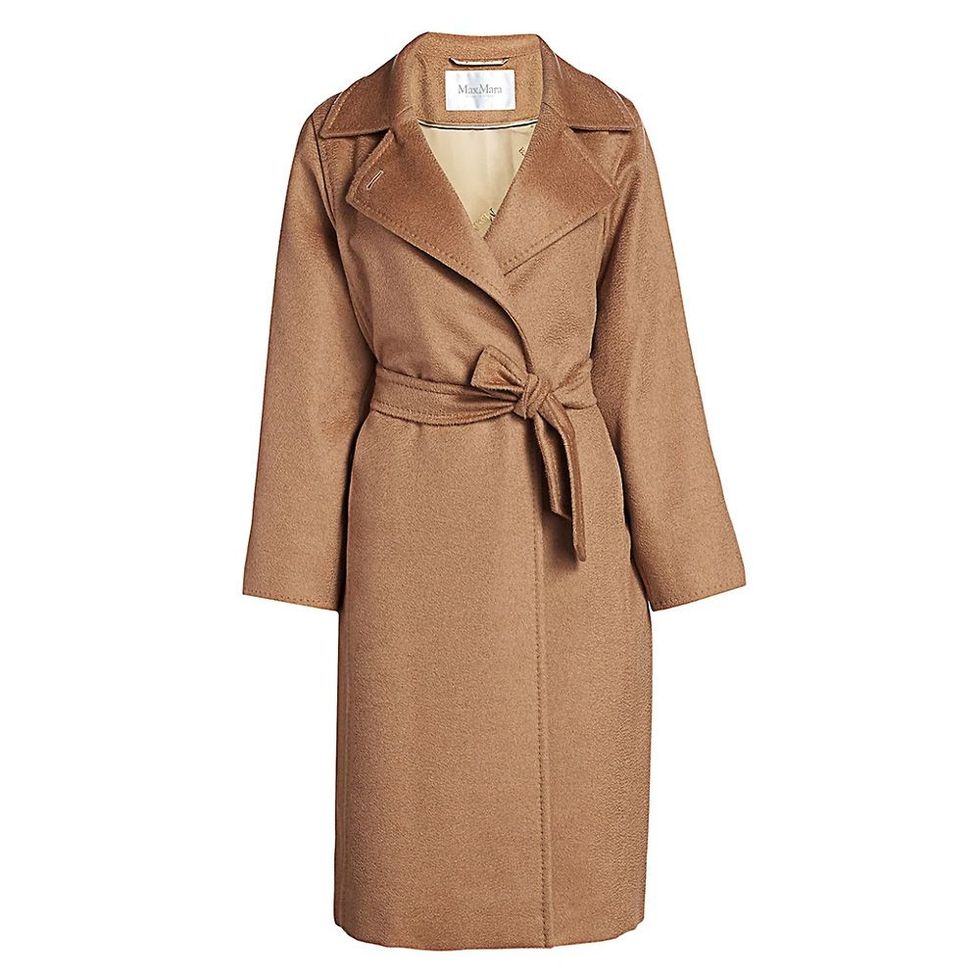 Women's Trench Coat Notch Lapel Thick Fall Winter Wrap Slim Fit Solid Wool  Pea Coats Jacket with Belt (S-2XL)