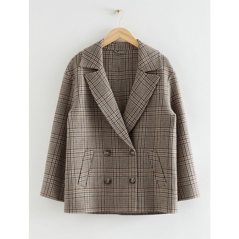 Relaxed Double-Breasted Wool Coat