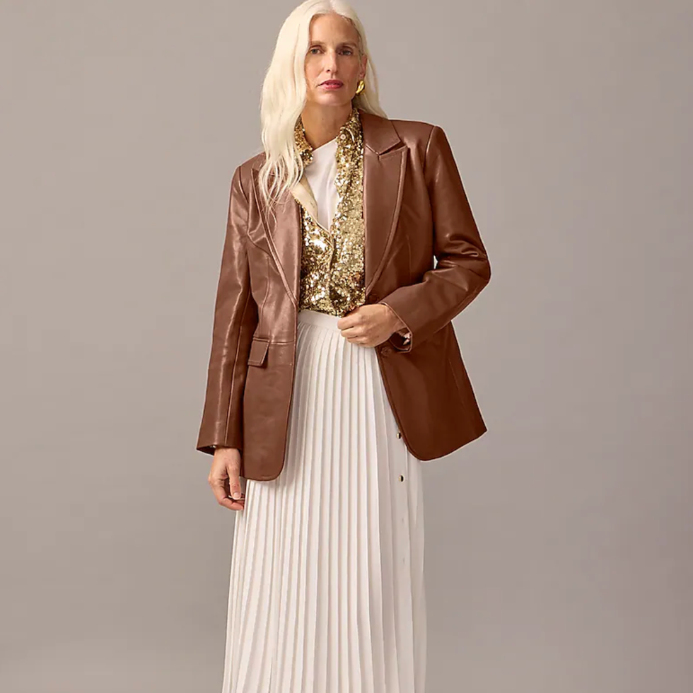 Collection Blazer-Jacket in Distressed Leather Collection Blazer-Jacket in Distressed Leather