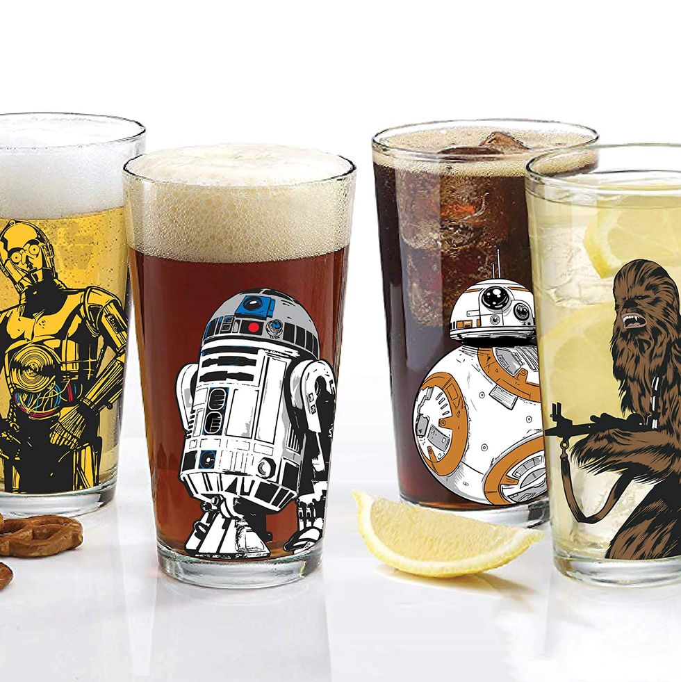 Unique Star Wars Wine Glass Set with Yoda and Chewbacca Designs
