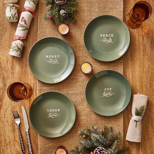 Christmas plate outlet set