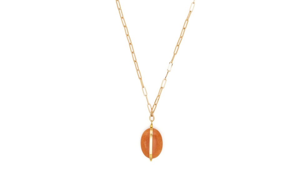 Collana con pendente in pietra arancione Isabel Marant 