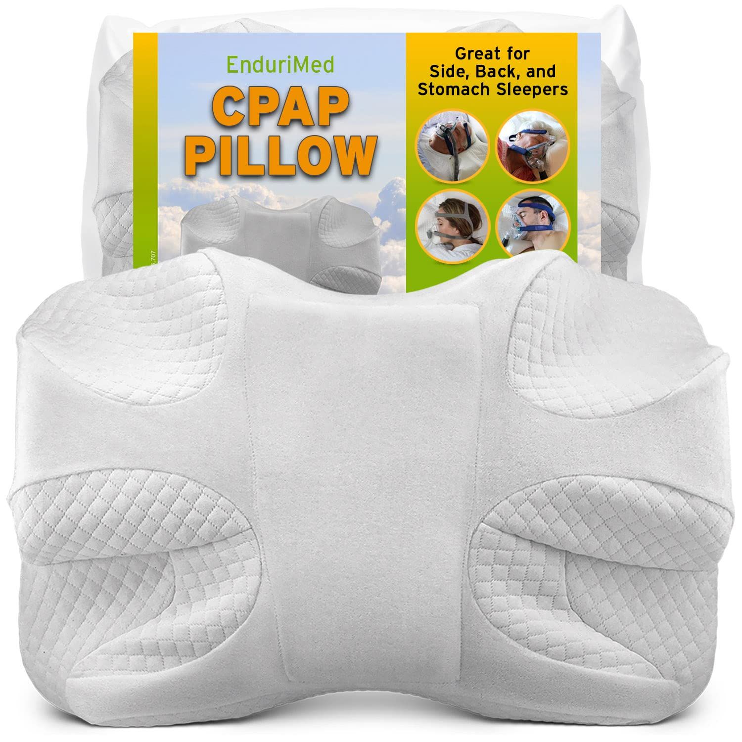 Cpap side outlet sleeper pillow