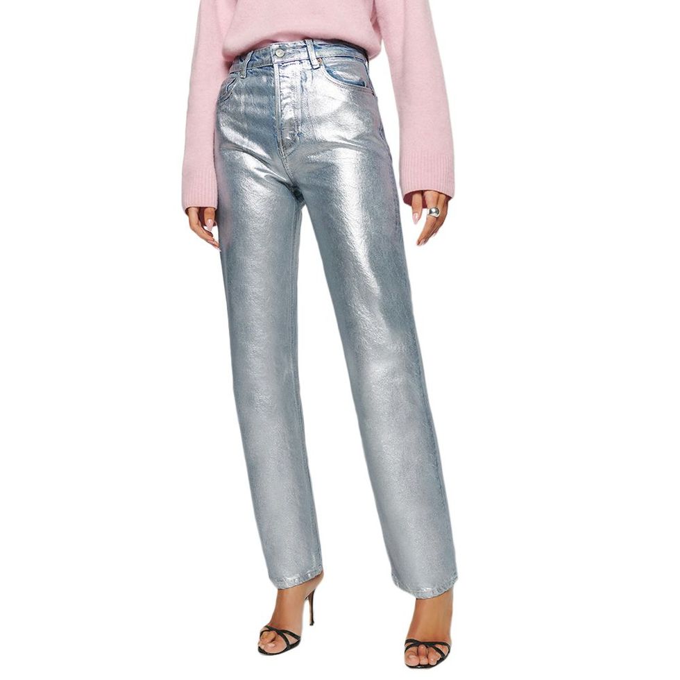 Cynthia High Rise Coated Straight Jeans